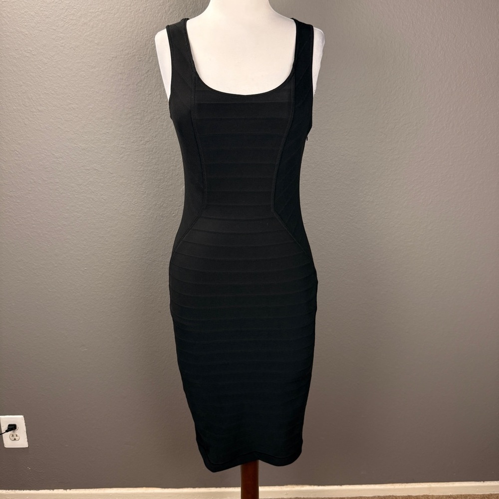Rachel Rachel Roy Black Bandage Sleeveless Bodycon Cocktail Tank Dress Sz 4